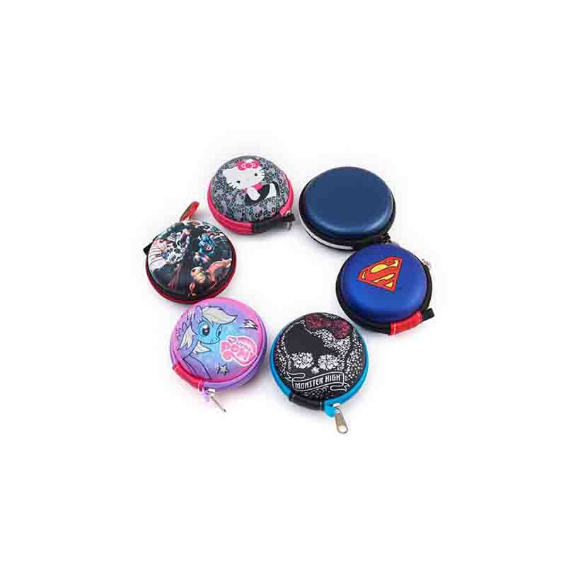 PU Digital Printing Earphone Storage Bag